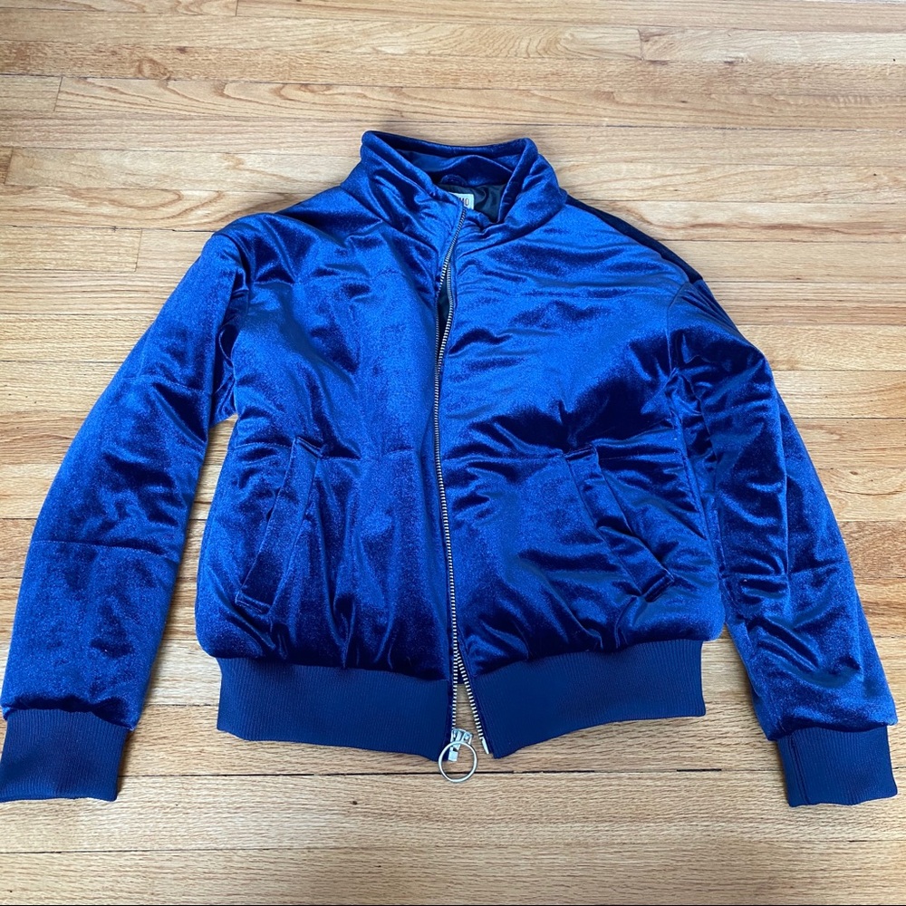 Blue Valor Bomber Puffer Jacket